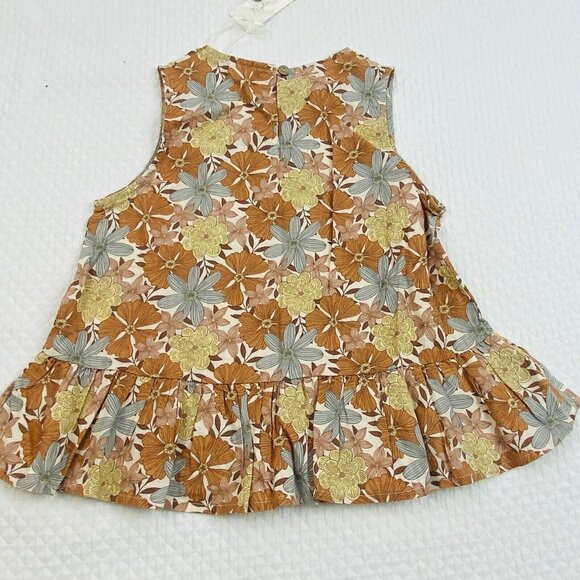 NWT Rylee and Cru Safari Floral Carrie Blouse Top Girls Size 8 - 9 Y Linen - Picture 3 of 7